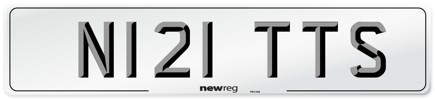 N121 TTS Number Plate from New Reg
